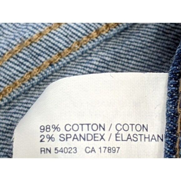 Gap Womens Size 6 / 28 Super Skinny Distressed Cropped Premium Denim Blue Jeans - Picture 6 of 12